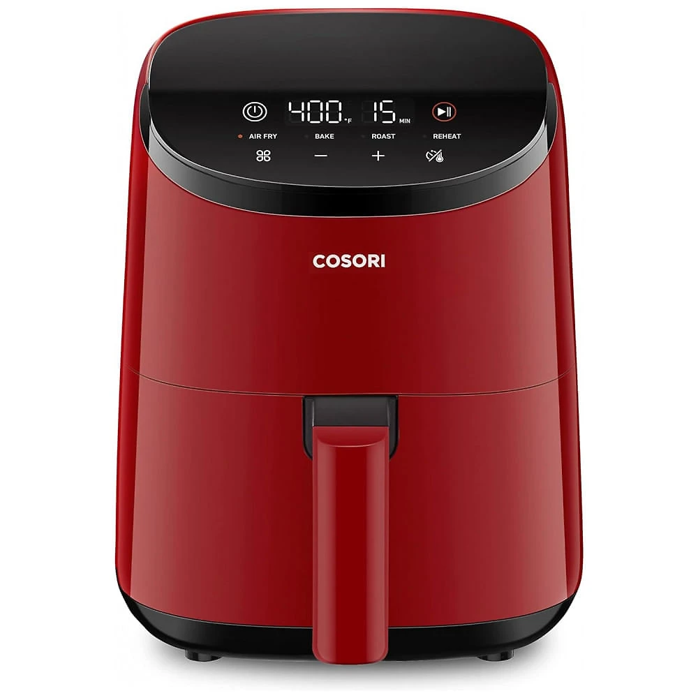 Fritadeira Elétrica Airfryer 2 Litros 4 em 1 com Cesto Antiaderente e Painel Digital, 110V 900W, COSORI, Vermelha