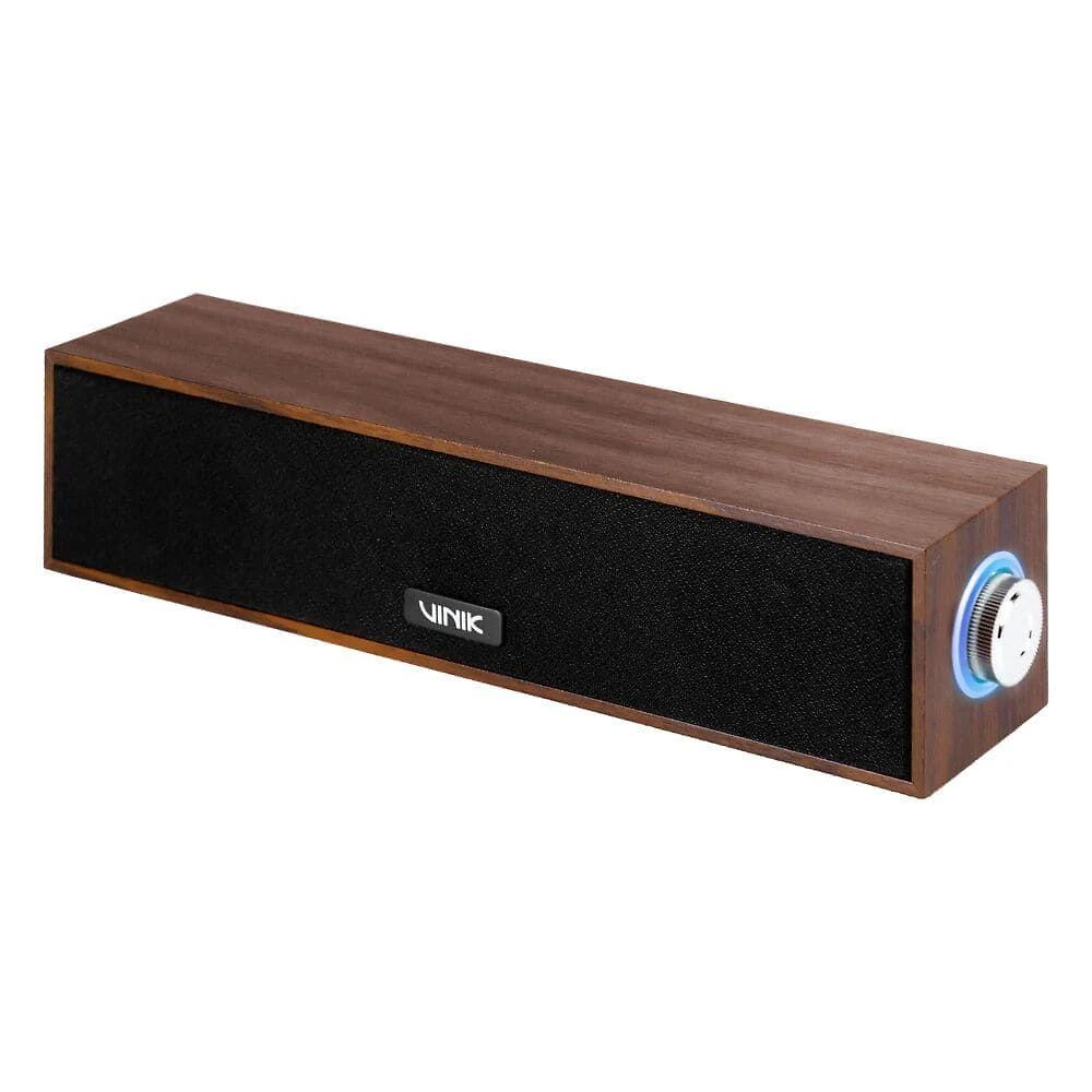 Soundbar Vinik WDB6W 2.0 6W RMS Estéreo Madeira USB 5V P2 Amadeirado