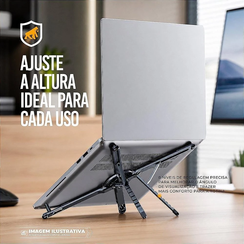 Suporte Hydra de Mesa 4 em 1 para Celular Tablet e Notebook com Base Magnética Gshield