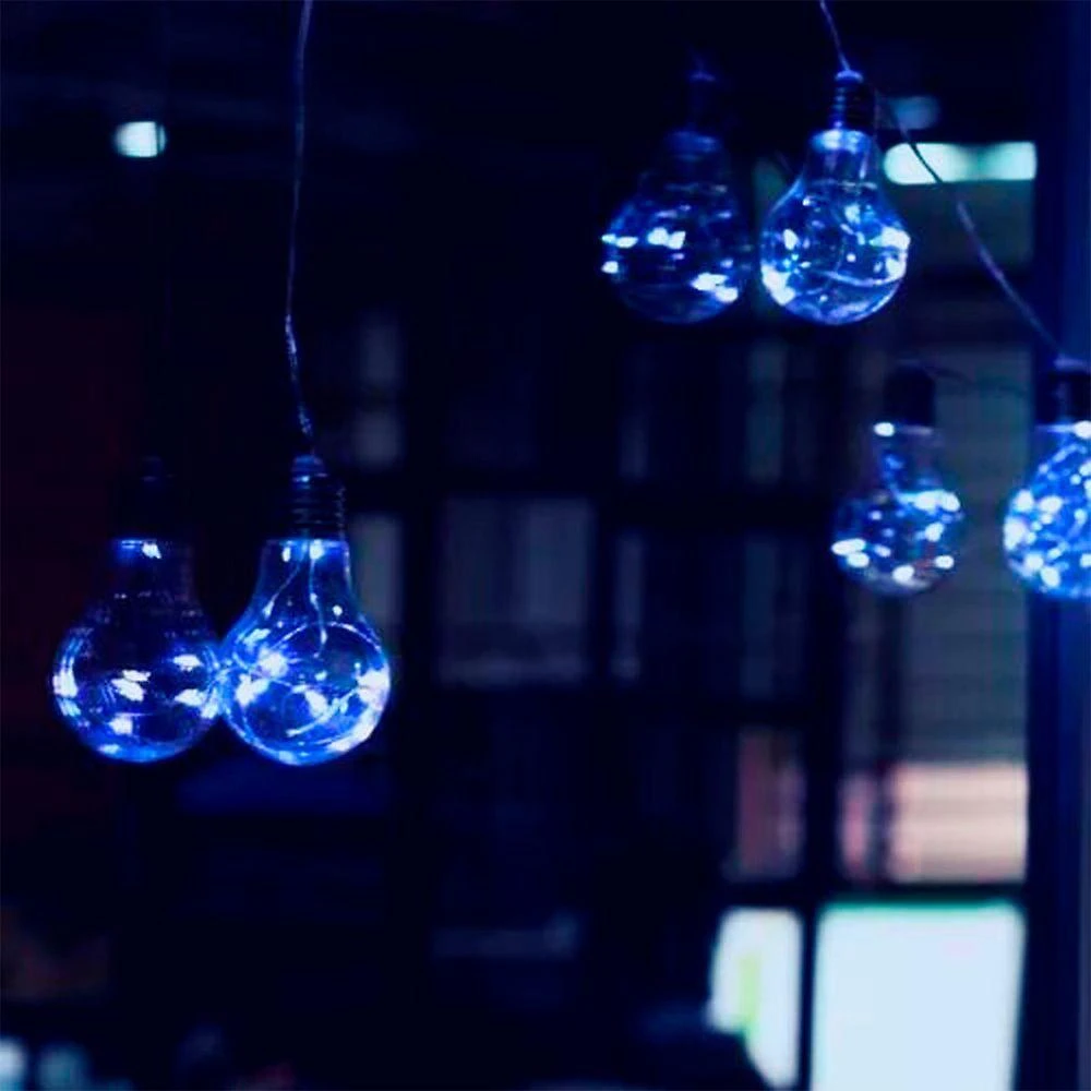 Fio De Fada Com 10 Lampadas De Led Pisca Usb E Pilha Cores Branco Quente