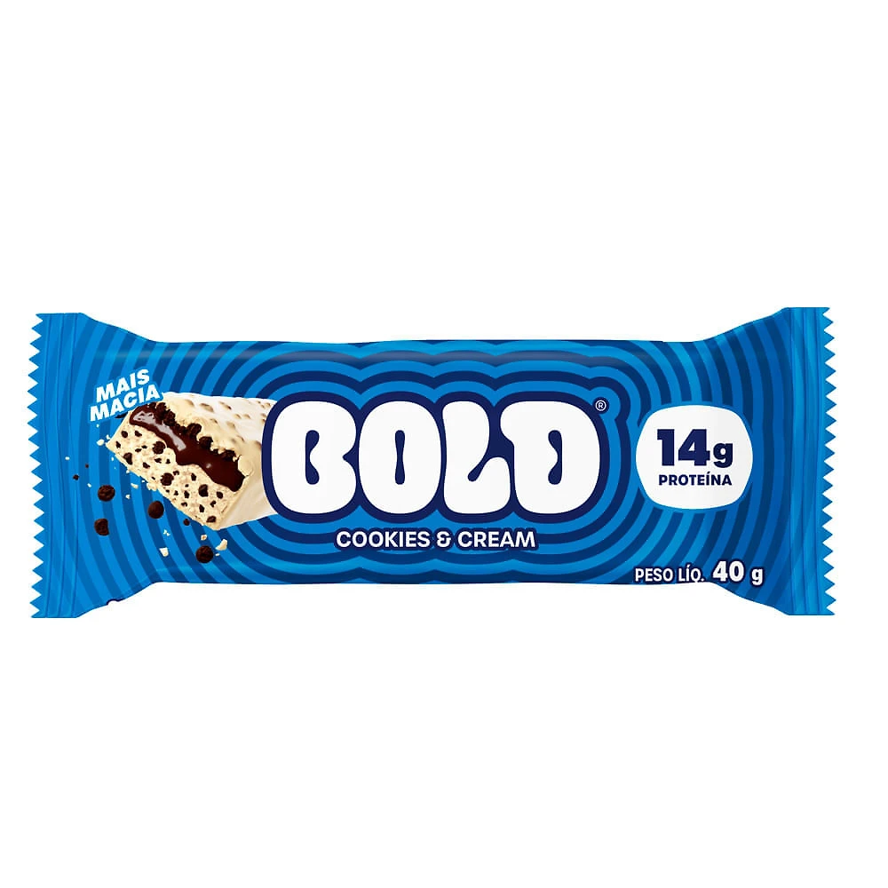 Barra de Proteína Bold Sabor Cookies & Cream 14 g de Proteína 40g