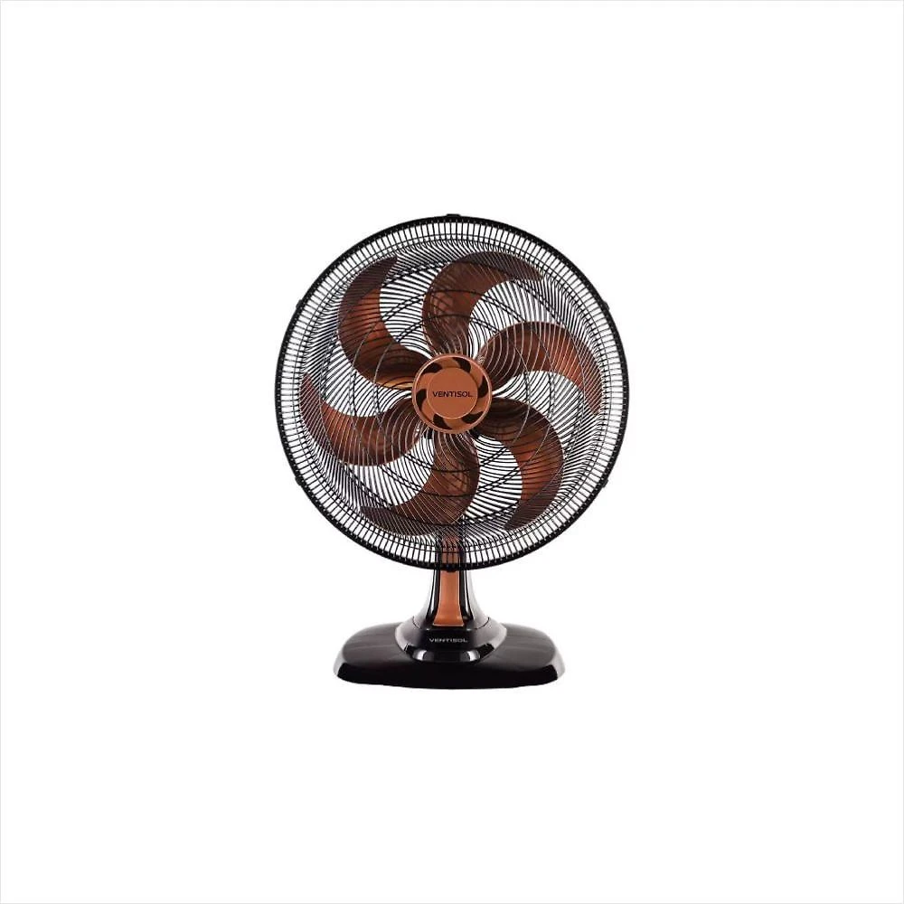 Ventilador oscilante de mesa turbo 50cm bronze 220v premium ventisol