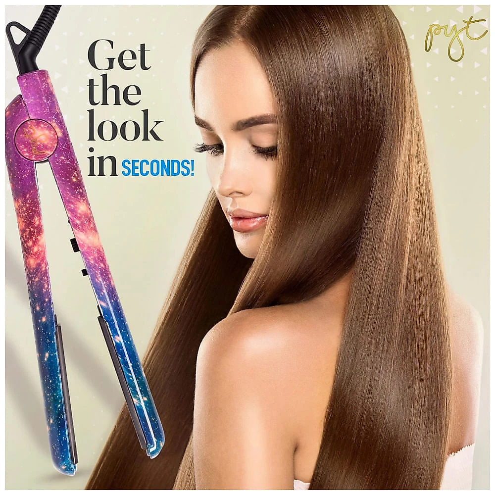 Chapinha Prancha de Cabelo Profissional com Placas de Cerâmica e Temperatura Ajustável 150W Galáxia, 110v, PYT St...