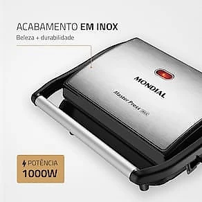 Sanduicheira Grill Mondial Master Press PG-01 - Inox 110V