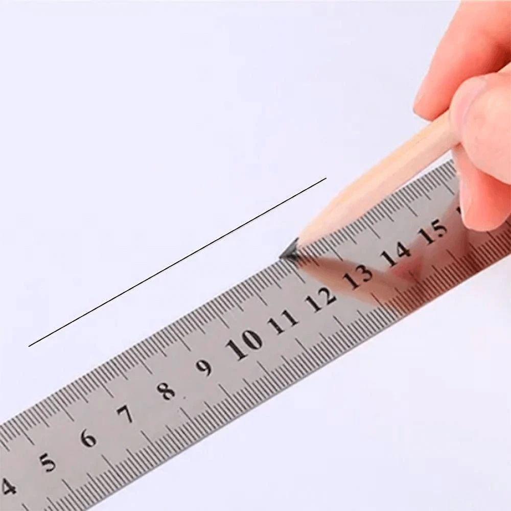 Régua Metal Leve Aço Inoxidável 30cm