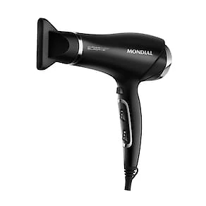 Secador de Cabelos Mondial SCN-04 Chrome Black 2000W Tourmaline Íon 3 Temperaturas Preto