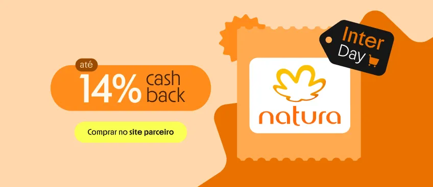 NATURA COM ATÉ 14% DE CASHBACK