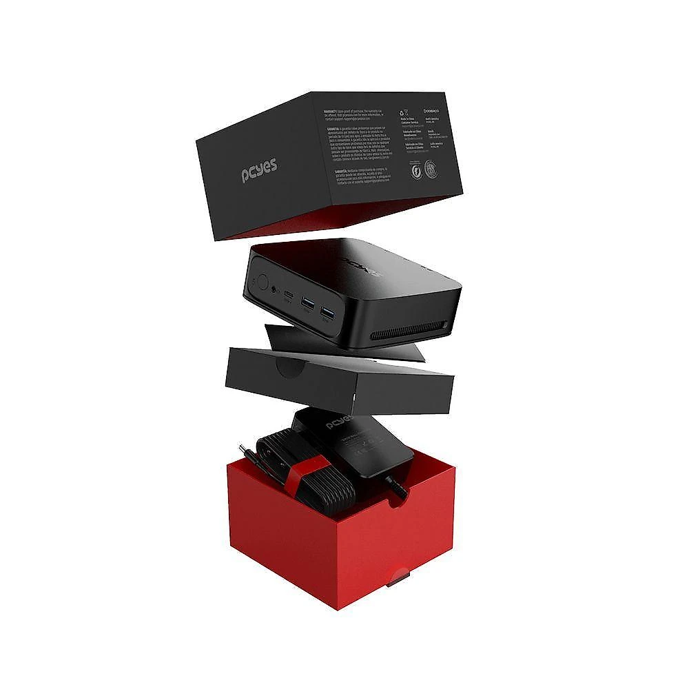 Mini Computador B300 Intel Core i3-1215U 8GB DDR4 SSD 512GB Nvme Linux Ubuntu Pcyes