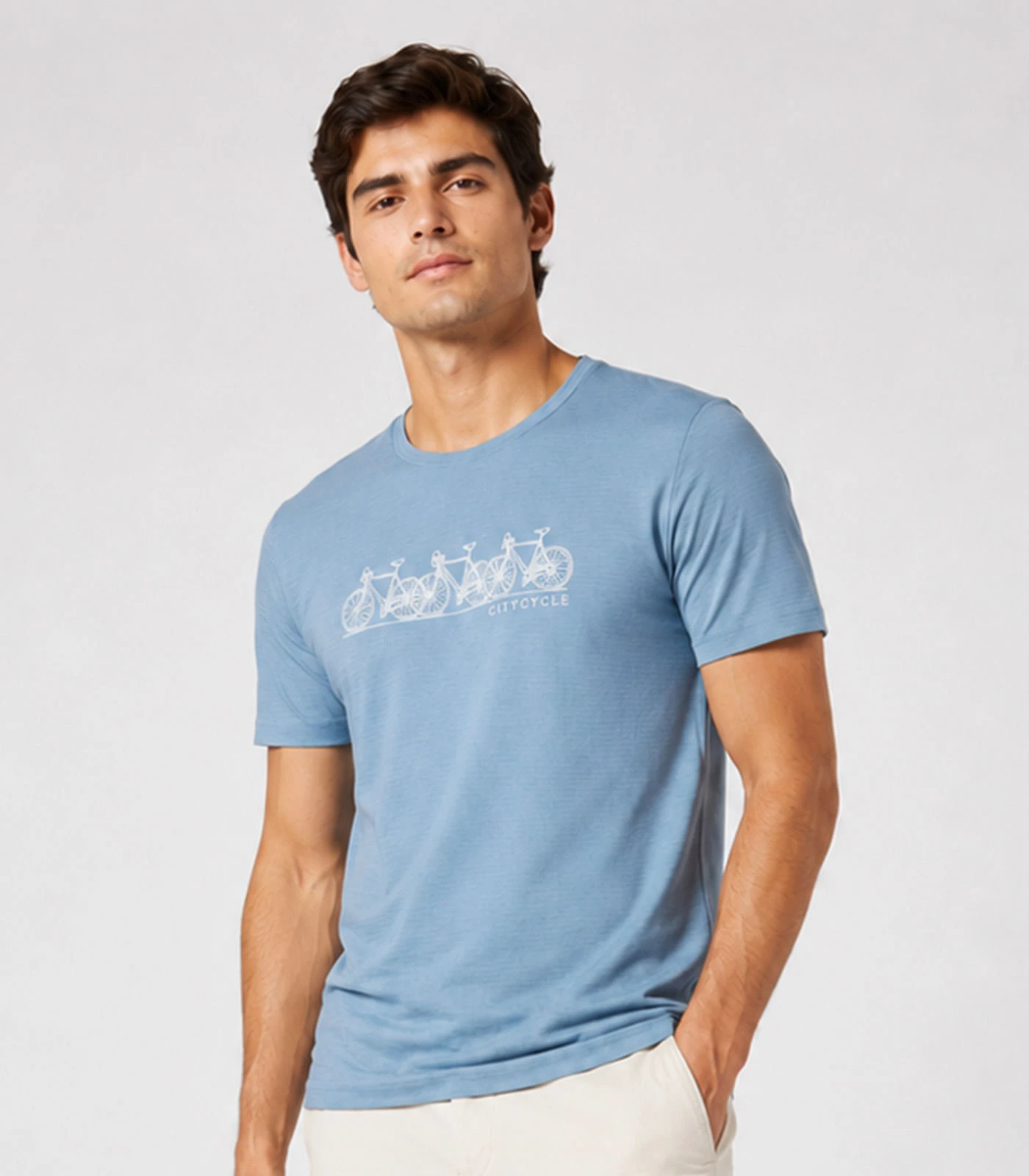 Camiseta Masculina Com Estampa Select Azul