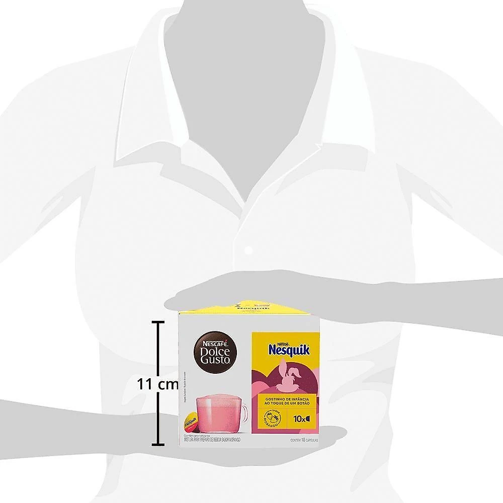 Cápsulas de Bebida Achocolatada Nesquik Nescafé Dolce Gusto Caixa com 10 Unidades