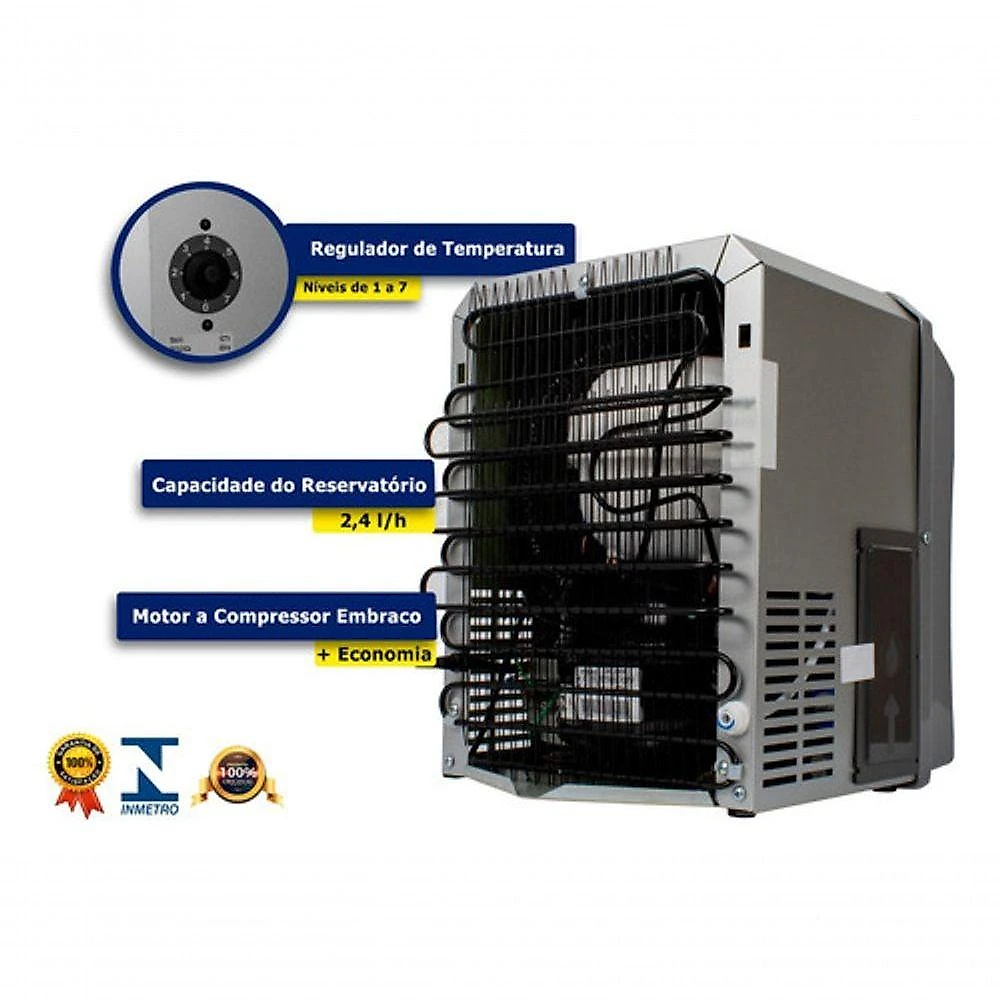 Purificador De Água Alcalina Ionizada Ozônio E Magnésio Mg+ Preto 110V