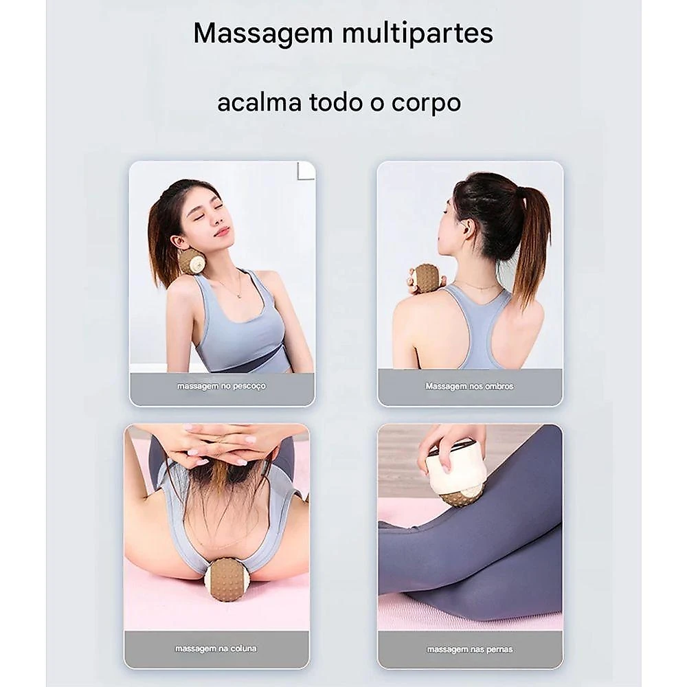 Massageador Muscular BSL3769 com Alívio das Tensões Bege Mundo LGBT 7CM