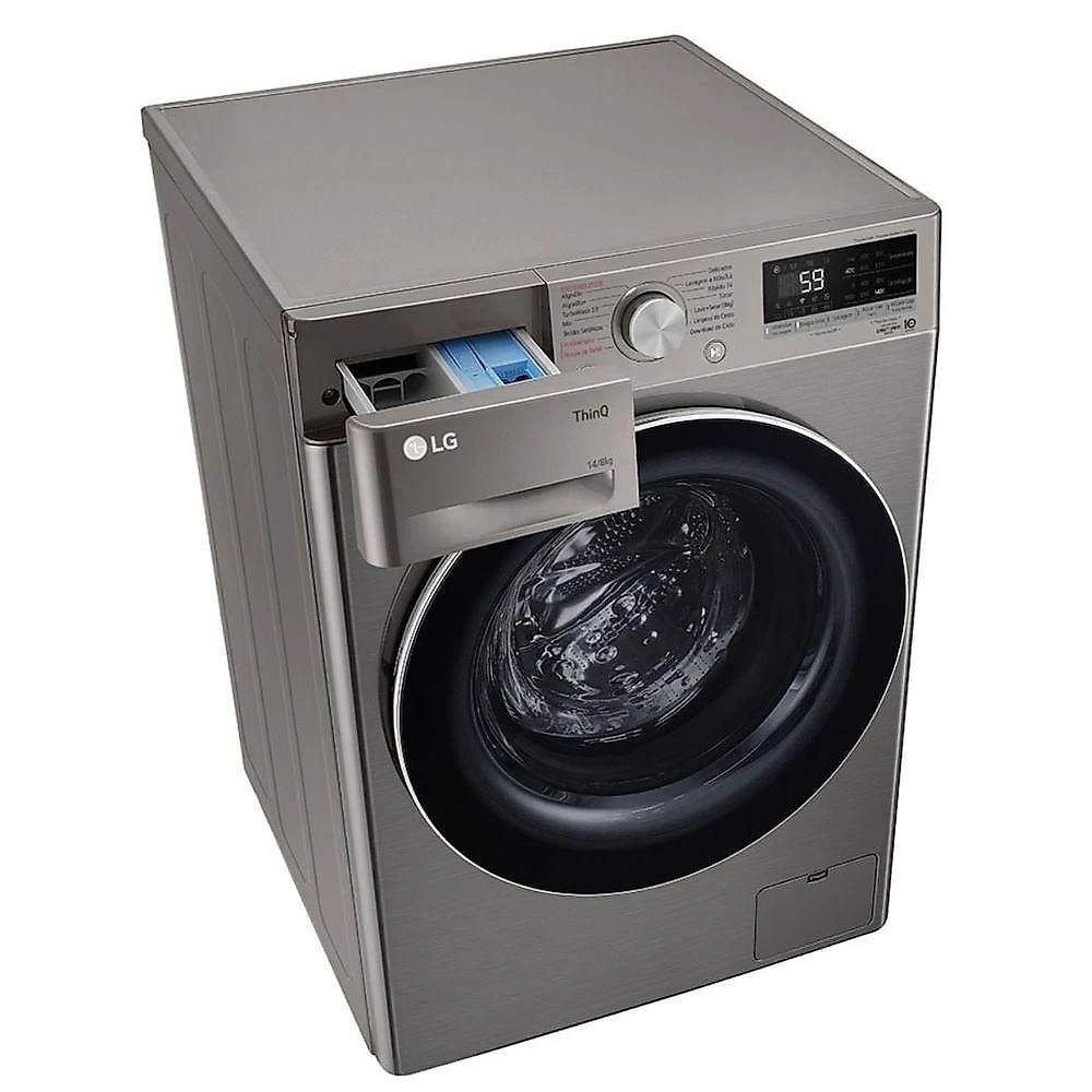 Lavadora e Secadora LG VC4 IA 14kg Inox Look CV5014PC4 110V