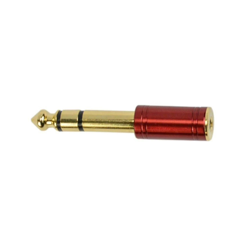 Adaptador P2-P10 ST Vermelho com Acabamento Banhado a Ouro 18K Santo Angelo
