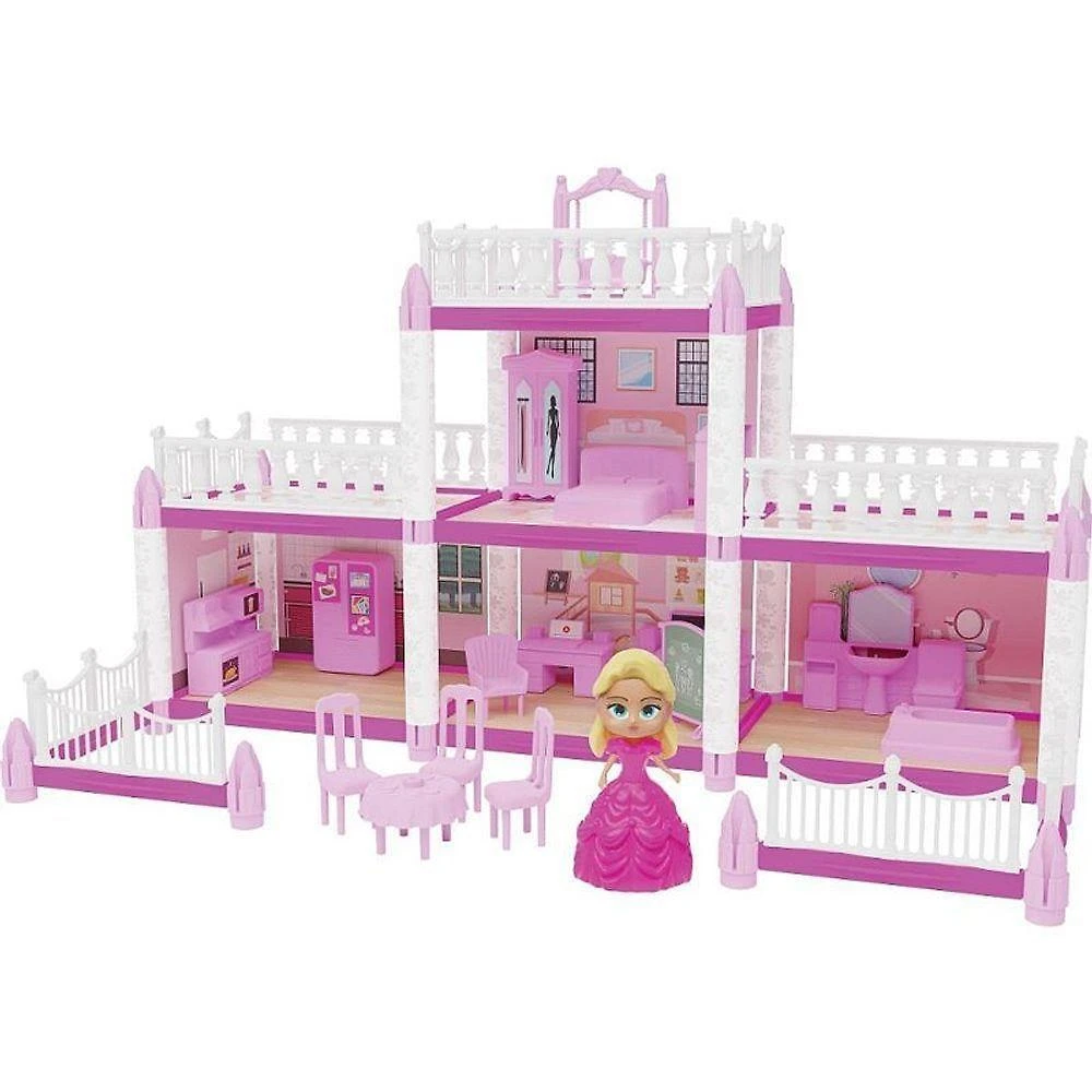 Casinha de Boneca Princesa 110 Peças com Móveis GGB Plast