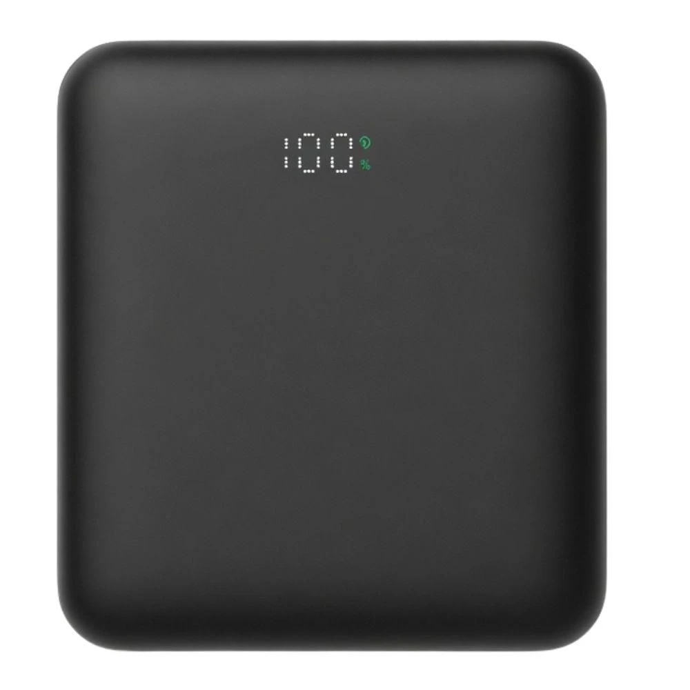 Bateria Portátil Quadrada MDM para Viagens com Cabos Lightning e Usb C Preto