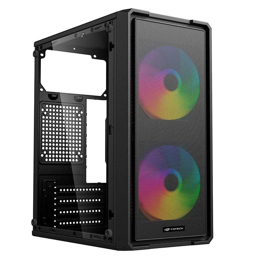 Gabinete Gamer Micro ATX MT-G40BK com Lateral em Vidro Temperado Preto C3tech