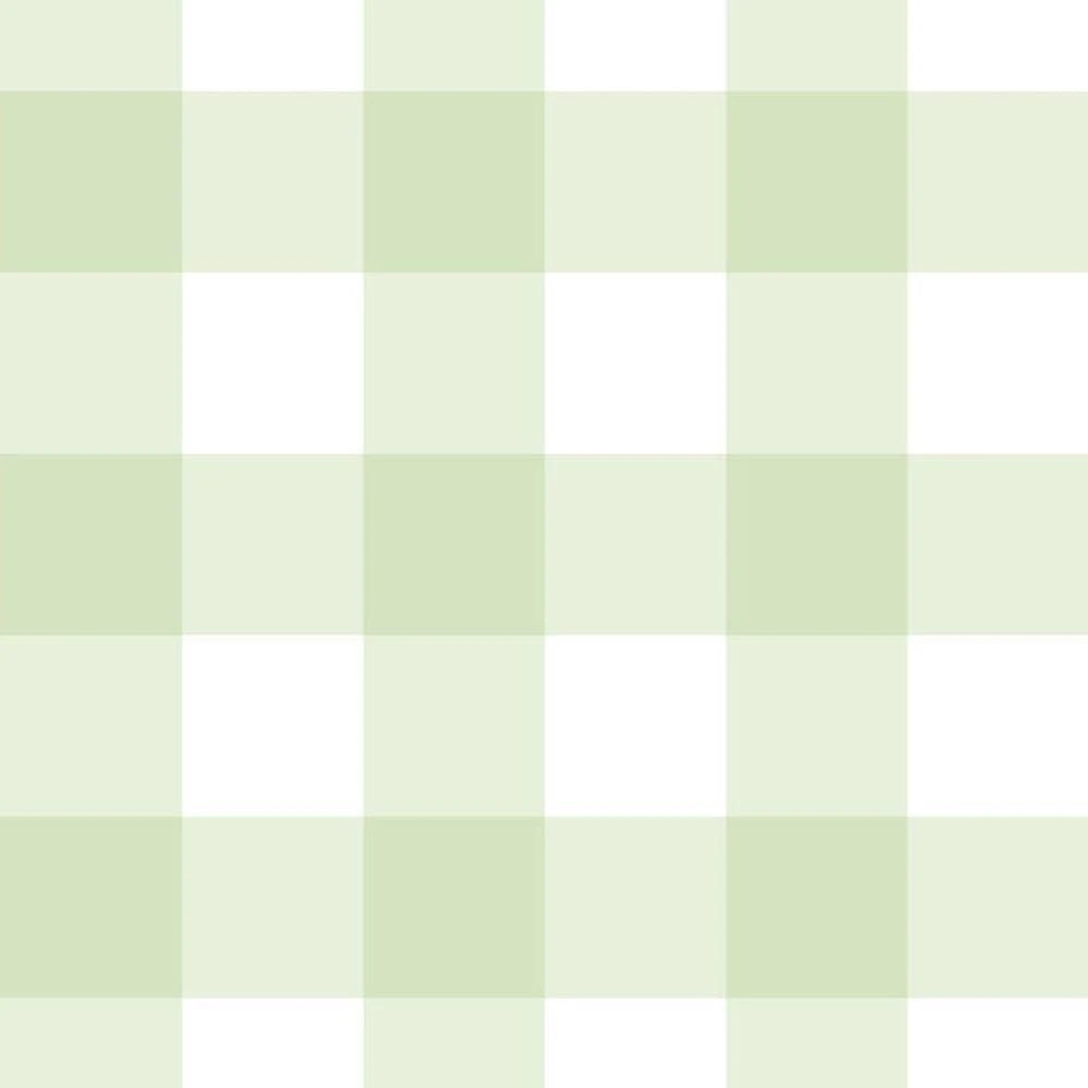 Papel De Parede Doce Estilo Xadrez Verde 81949