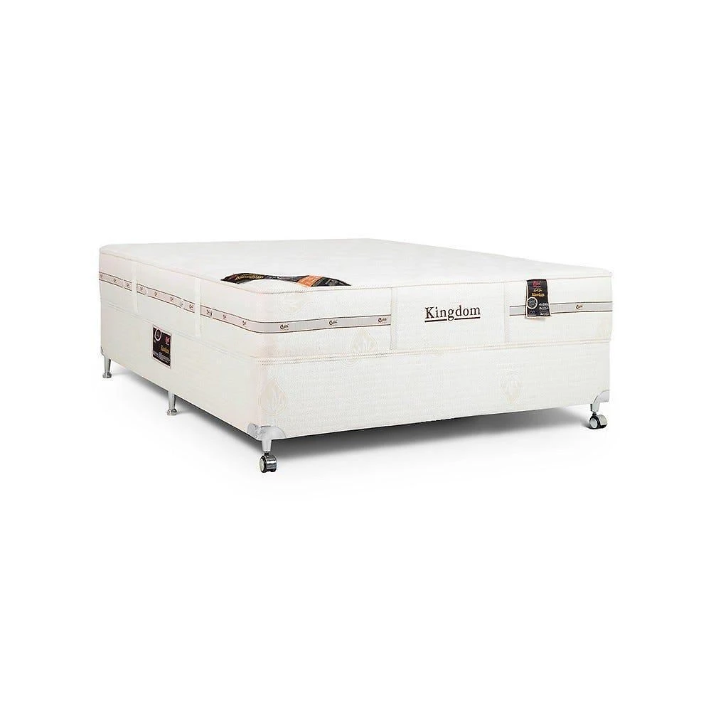 Cama Box + Colchão Castor Casal Kingdom Aloe Vera Double Face Pocket 138x188x59cm