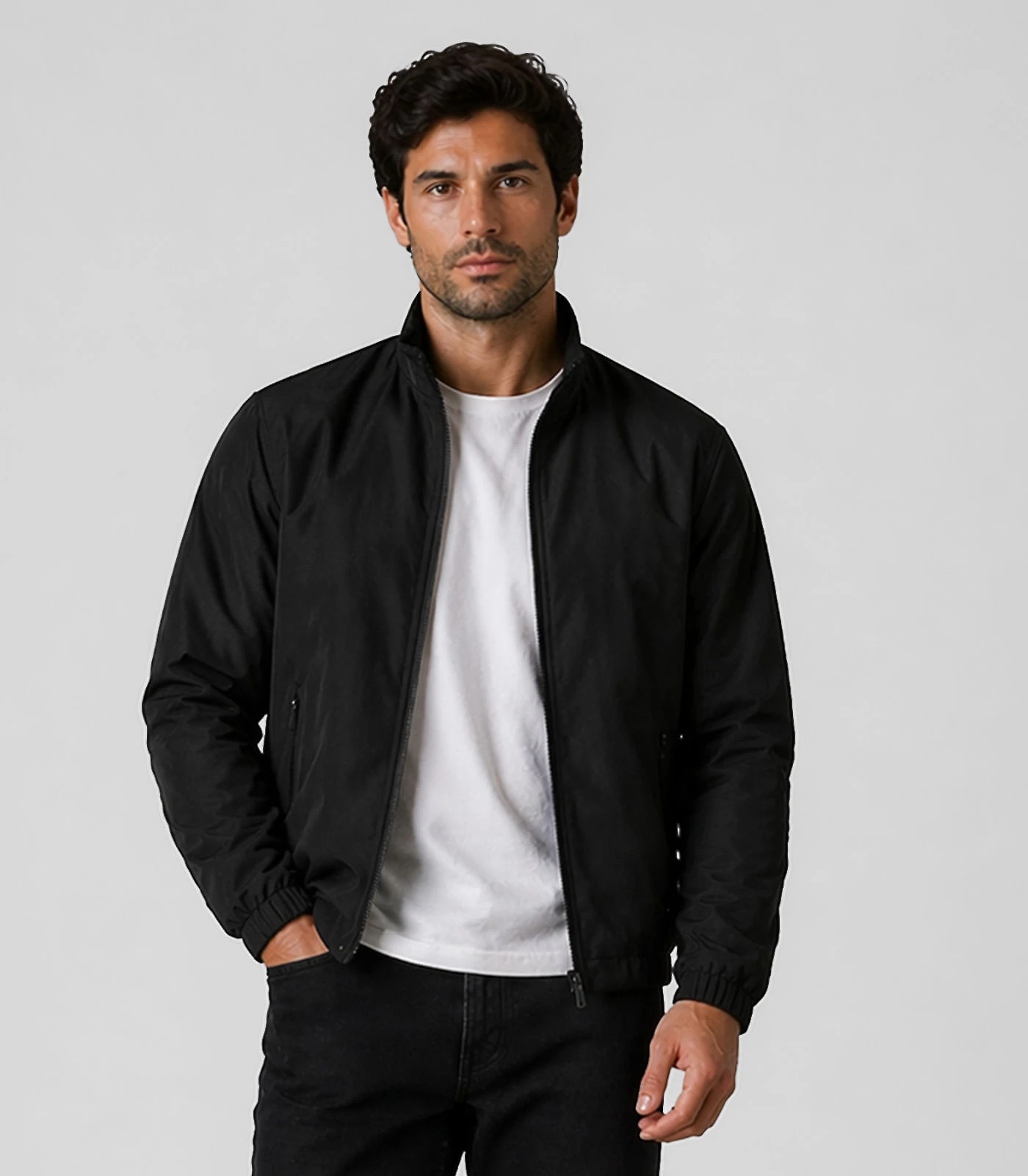 Jaqueta Masculina Forrada Em Nylon Sea Surf Preto