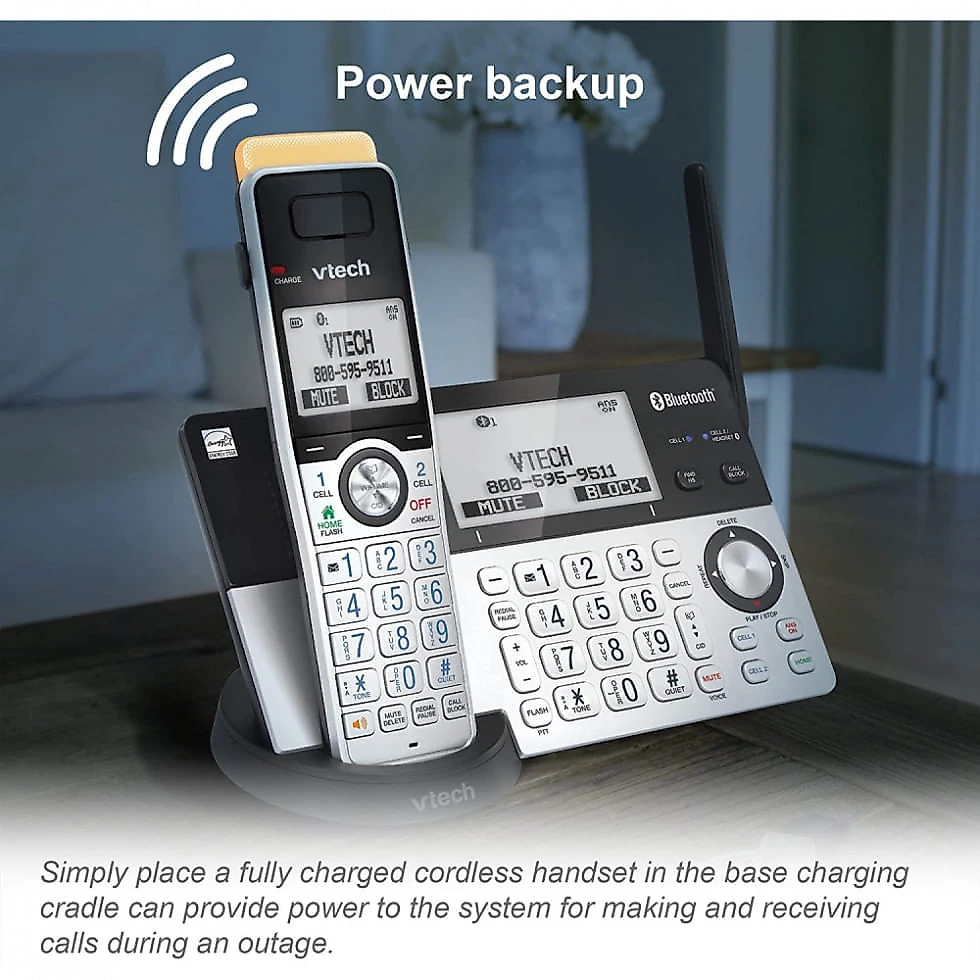 Telefone sem Fio de Longo Alcance 213 m2 com Bluetooth, 4 Aparelhos, VTECH IS8151
