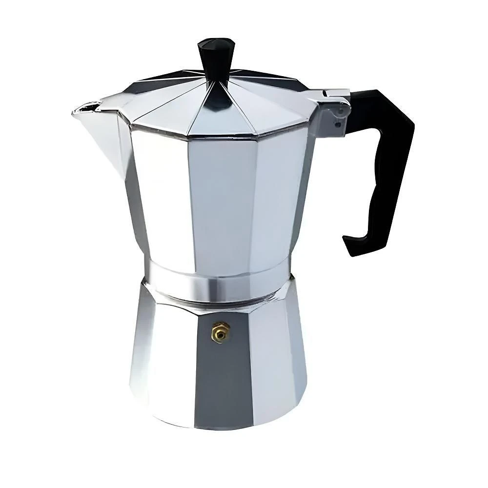 Cafeteira Italiana Moka Luxo Expresso 6 Xícaras Alumínio Prata Yeet