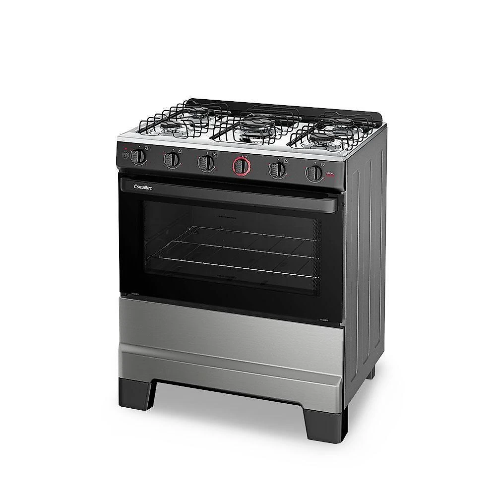 Fogão A Gás Mesa Inox Super Chama Limpa Fácil E Acendimento Automático Ideal Super F5IAI Inox 5 Bocas Bivolt