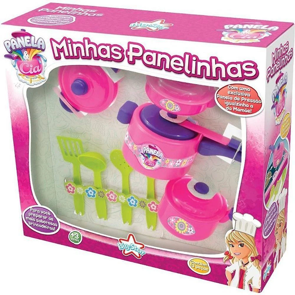 Kit Faz de Conta Minhas Panelinhas com Fogãozinho e Talheres Big Star
