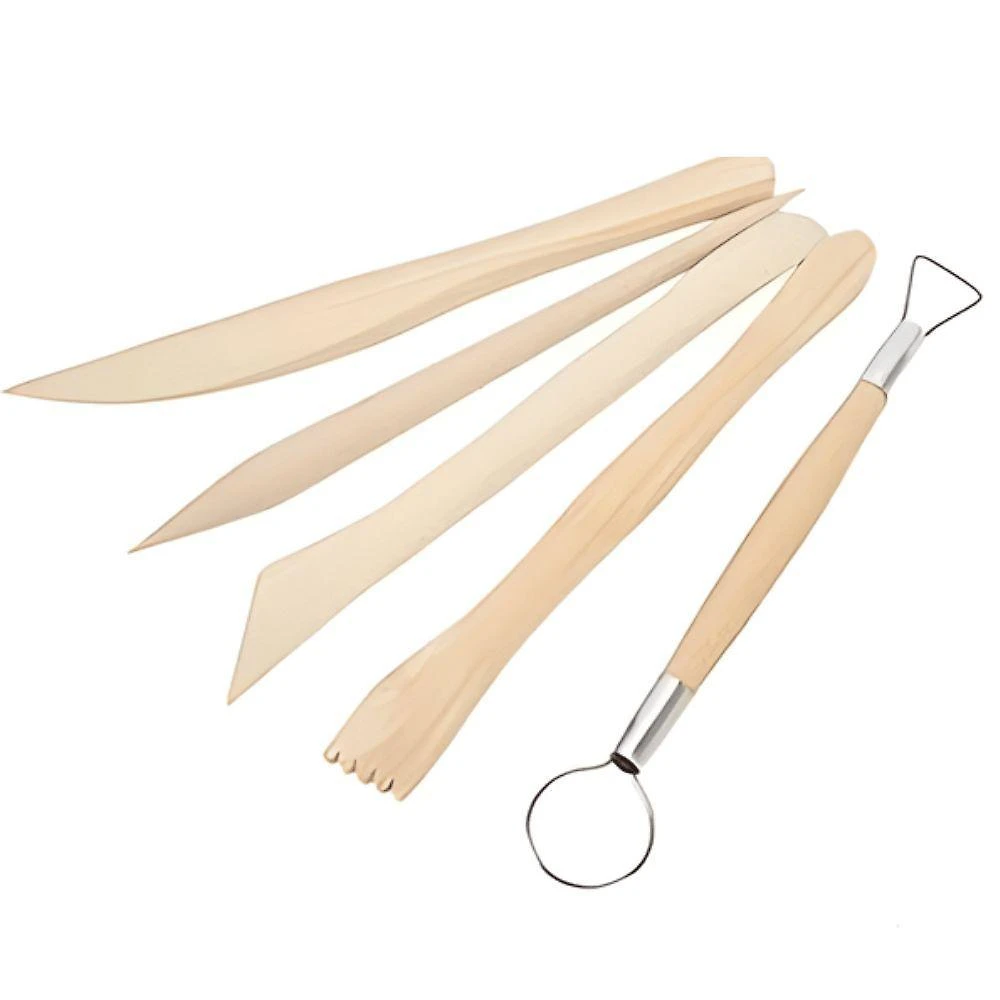 Kit de Ferramentas para Modelagem YP9178 em Madeira 10x23cm com 7 Peças Yins Brasil