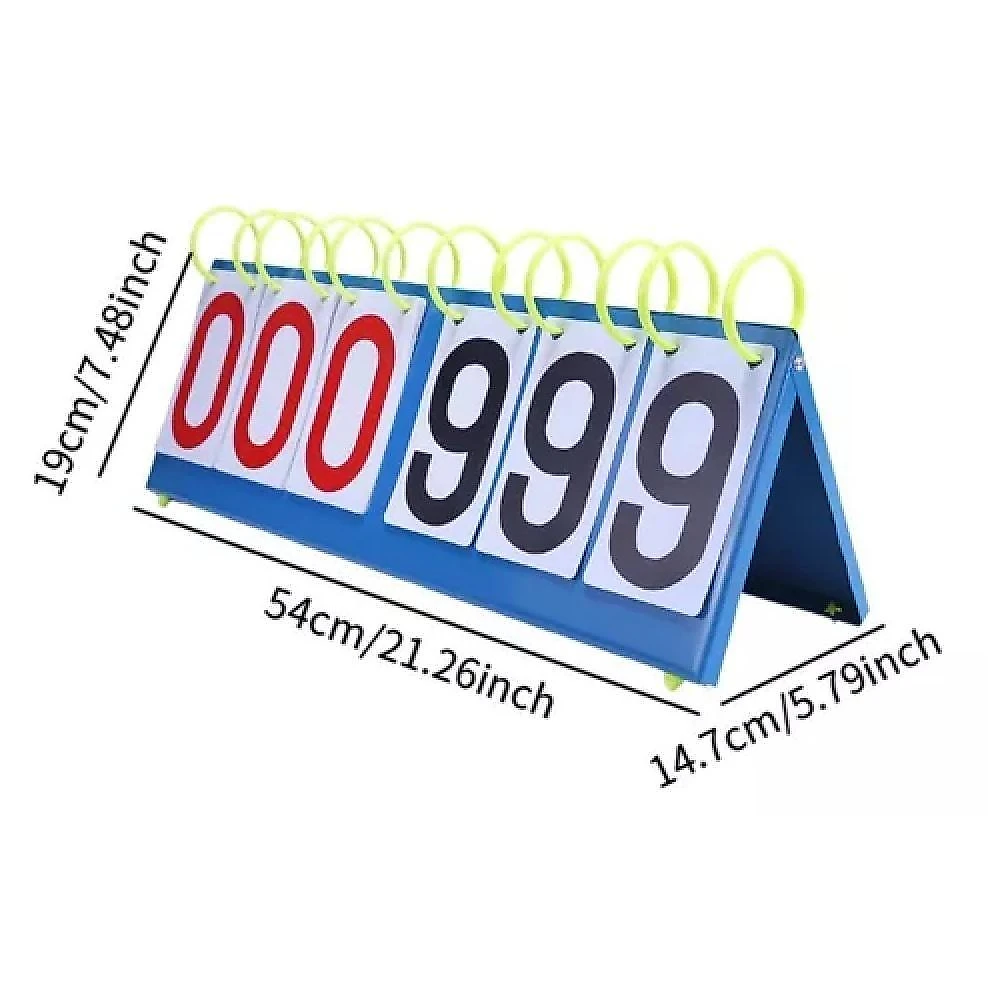 Placar de Mesa Placar 6 Mesa Grande Dígitos Marcador Manual Até 999 Construção Robusta Multicoisa