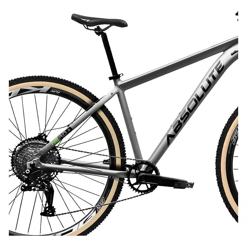 Bike Aro 29 Nero 5 Peças Inteira Absolute 12v Hollowtech Garfo Trava Remota Pneu Faixa Freio Hidráulico. Cinza Tam.17