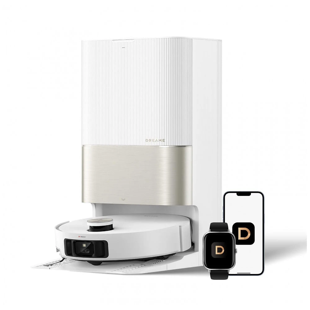 Robô Aspirador Dreame X50 Ultra Branco com Esfregão Autoesvaziamento 20.000Pa Navegação 360° 110V
