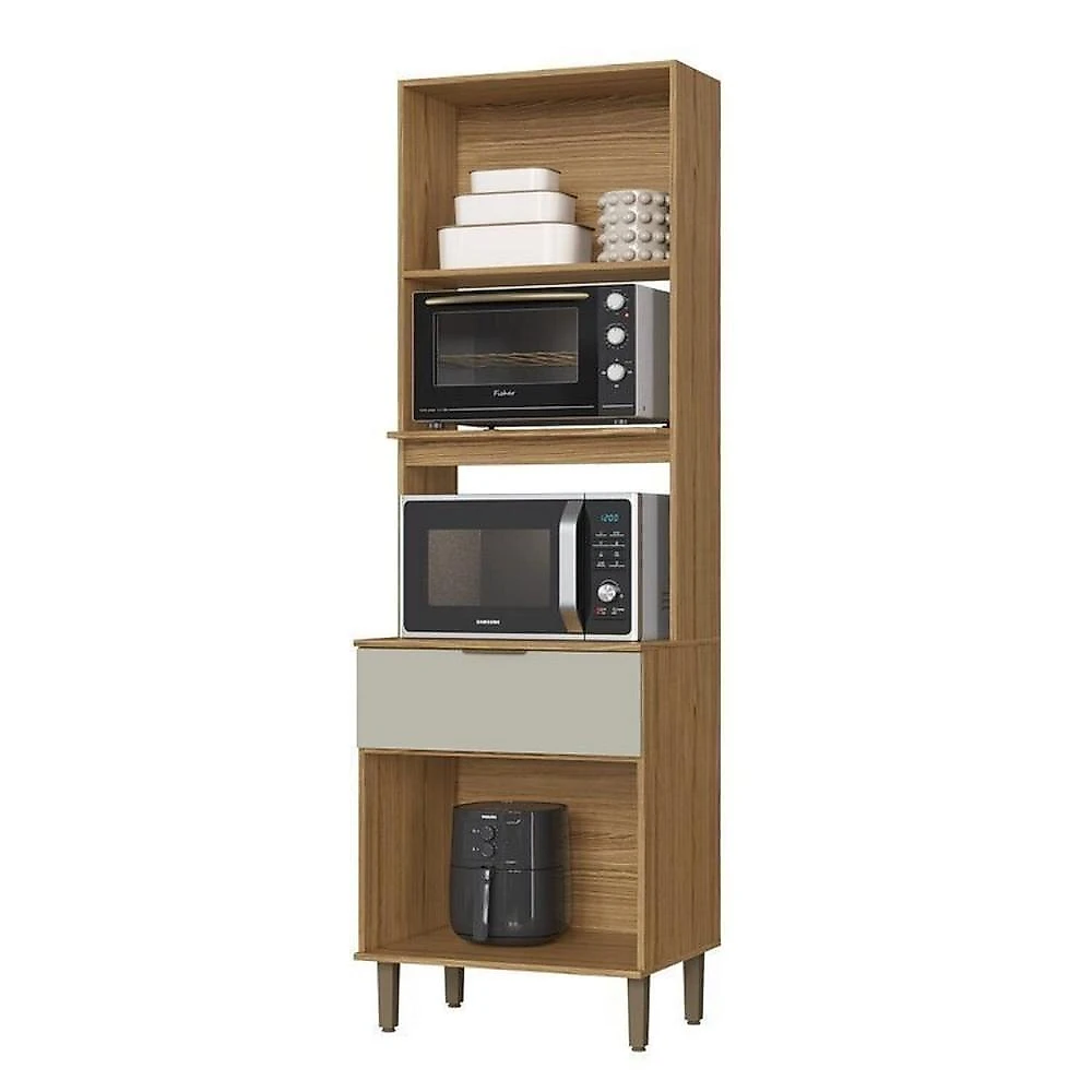 Cozinha Modulada 4 Peças com Paneleiro Florença Naturalle/Sabbia