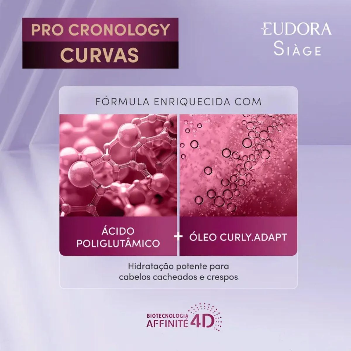 Shampoo Sem Sulfato Eudora Siàge Pro Cronology Curvas 250Ml