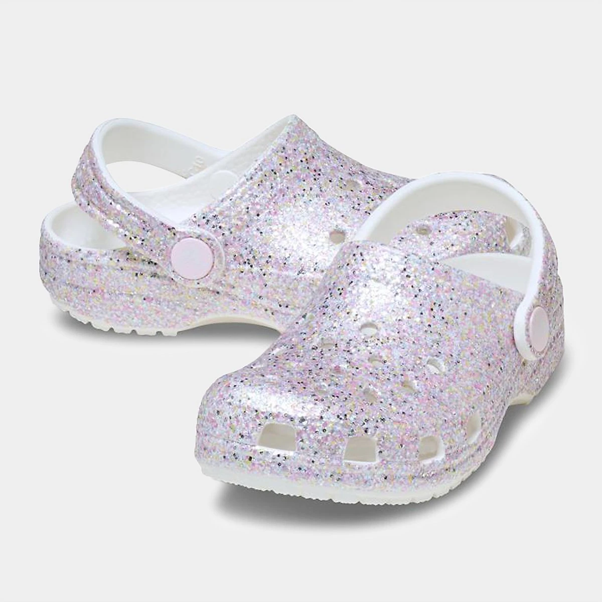 Crocs Infantil Classic Fantasy Glitter Clog Branco - 22