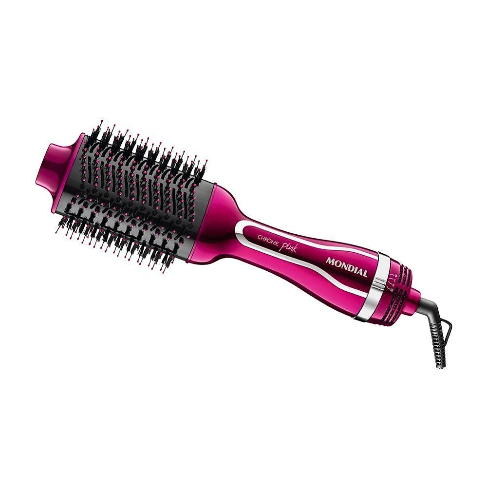 Escova secadora mondial chrome es-04 1200w pink 127v 4555-03 110v
