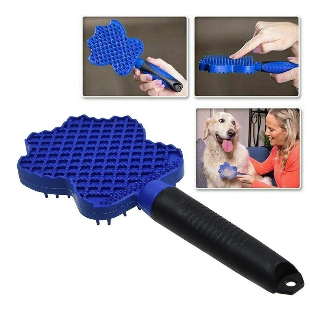 Escova Silicone Pet 3 Em 1 Tira Pelos Massageadora Higienica - Massageadora, Removedora De Pelos E Higiênica
