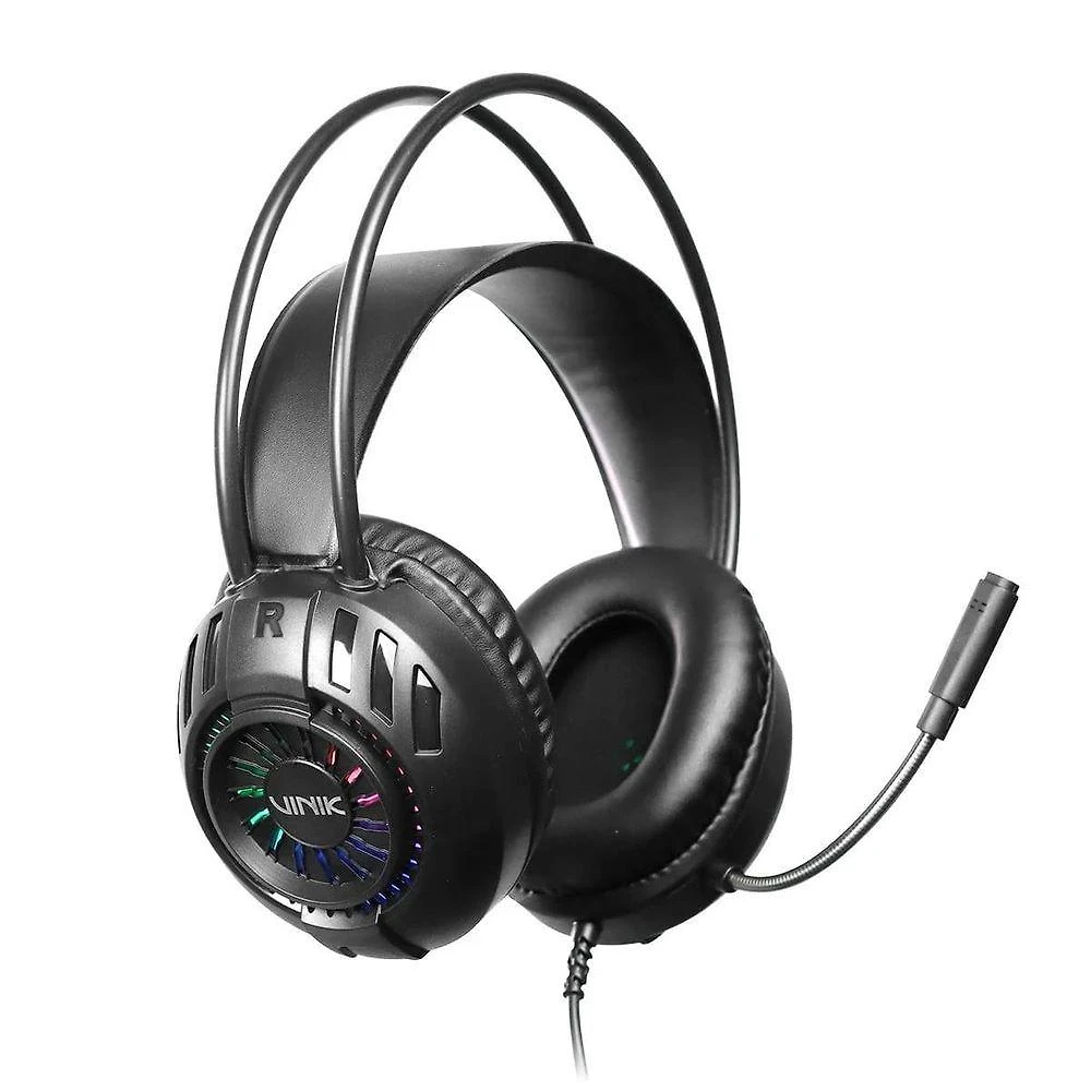Headset Gamer Vinik V-Shield USB LED Rainbow com Microfone Omnidirecional