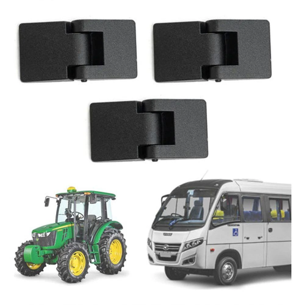 Kit 3 Dobradiças Externas para Porta Agrícola e Ônibus Modelo F103 Uso Geral Universal