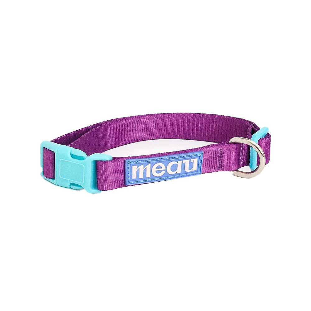 Coleira Meau Duo Roxo Azul - Tam. M