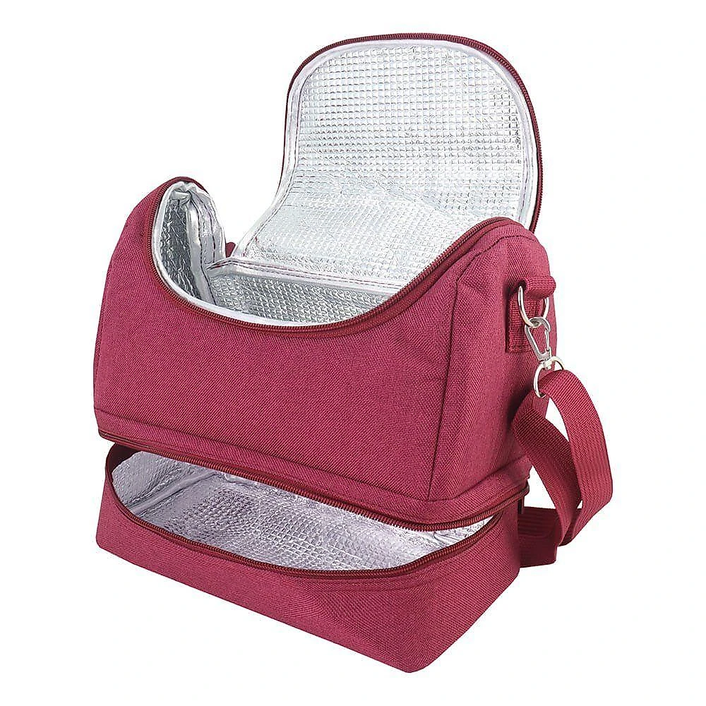 Conjunto Bolsa Térmica E Bolsa Shopper Jacki Design Vinho