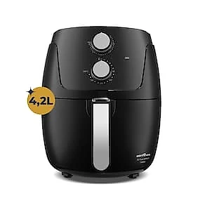 Fritadeira Air Fryer Britânia BFR37 4,2L 1500W Revestimento Dura Mais - Preto 110V