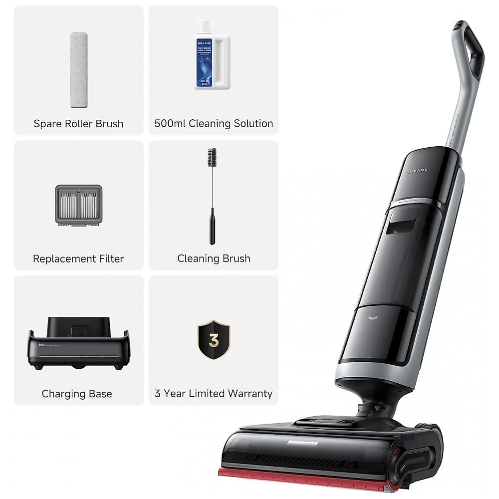 Aspirador de Pó DREAME H15 Pro Heat Wet Dry: Limpeza Profunda com Água Quente a 185F e Tecnologia Robótica AI