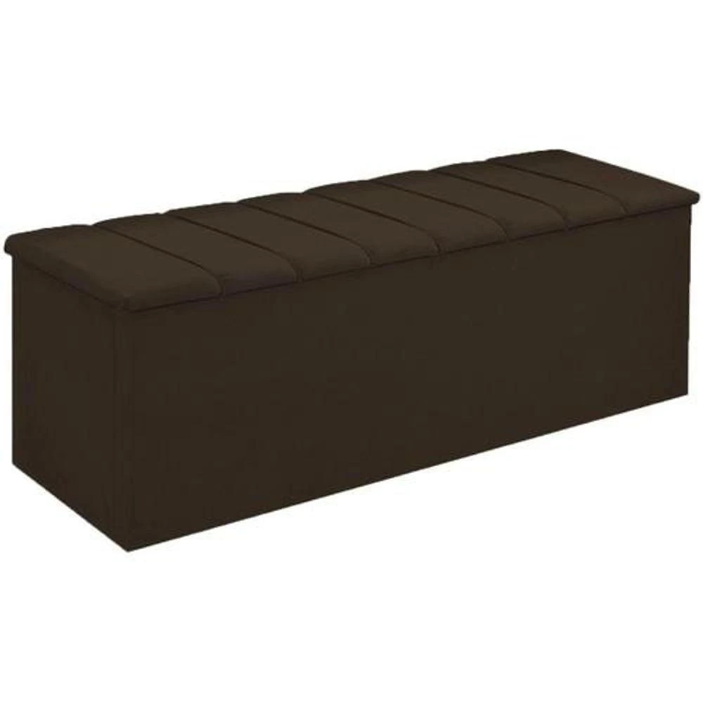 Calçadeira Baú Cancun Solteiro 90 Cm - Marrom