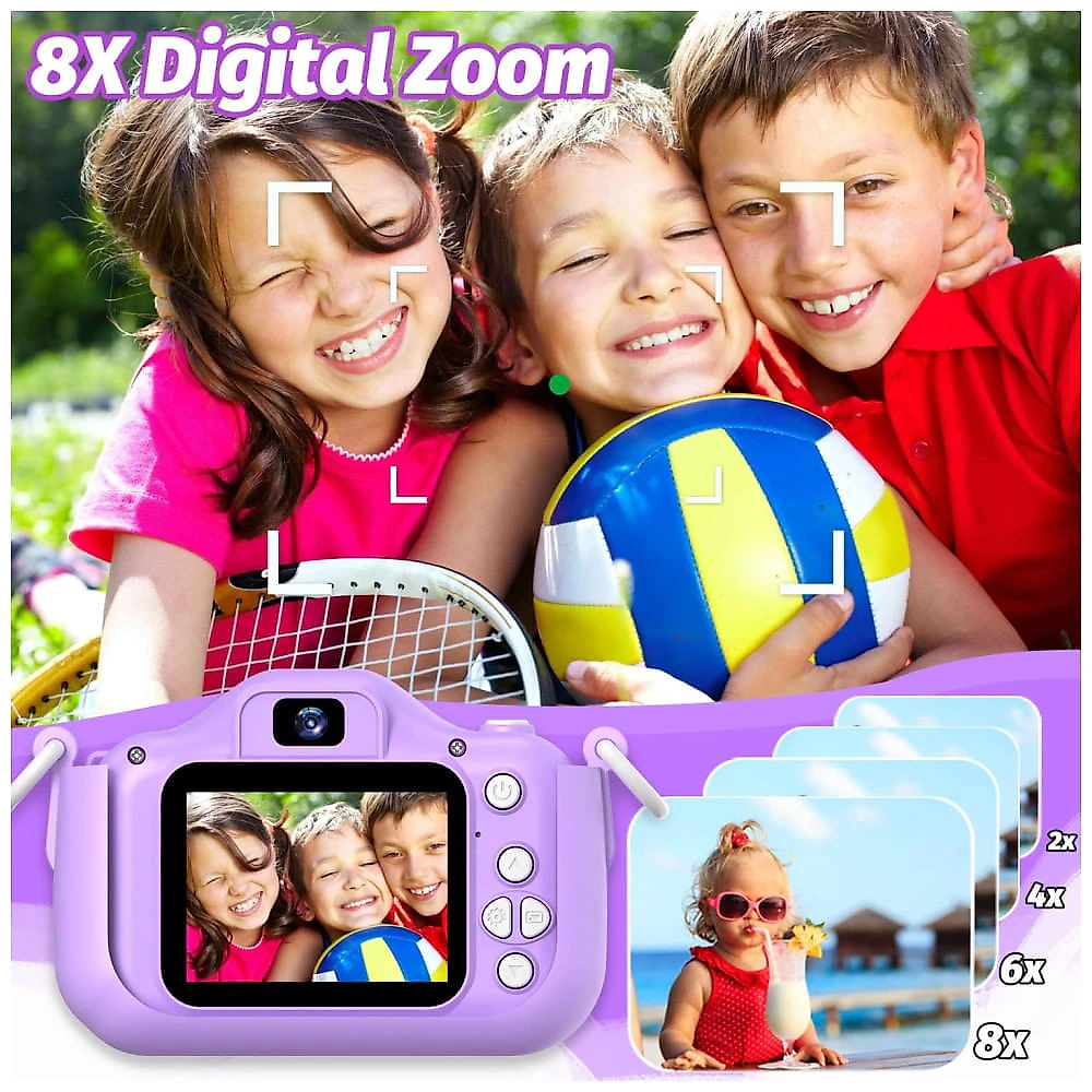 Câmera Infantil HD Presente para Meninos/Meninas de 3-9 Anos, Selfie à Prova de Quedas com Cartão SD 32GB Incluso.Goopow.