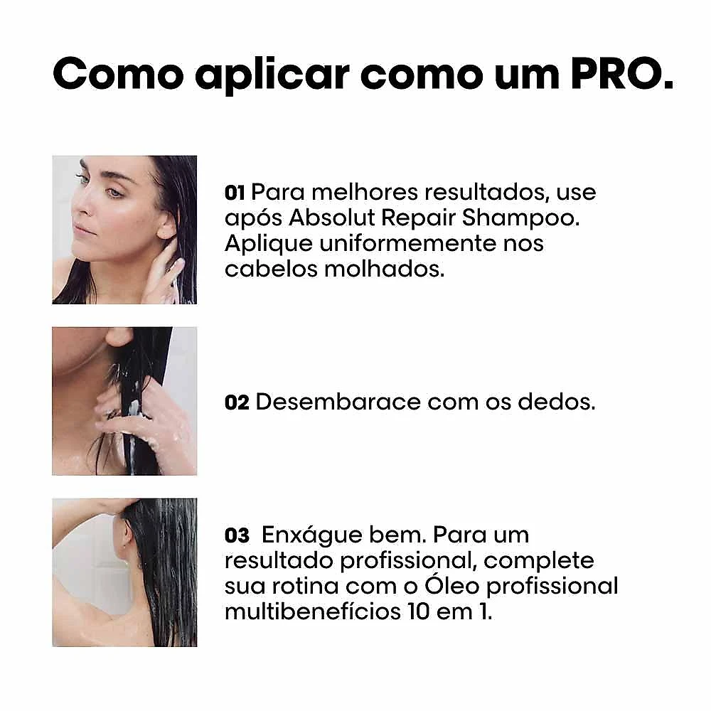 Condicionador l'oréal professionnel absolut repair com proteína e Ômega 9 200ml