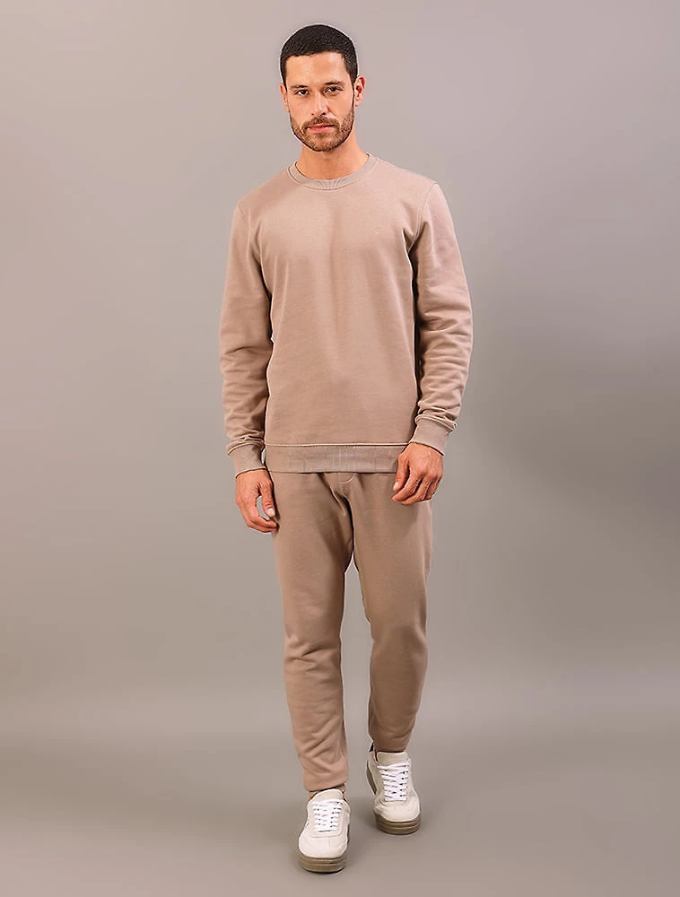 Casaco de Moletom Cks Masculino Calvin Klein Bordado - Caqui Medio