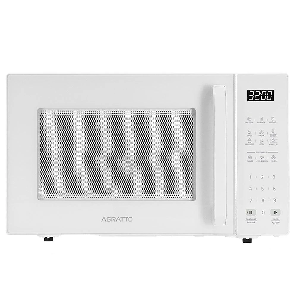 Micro-ondas Agratto 32 Litros com Função Tira Odor AMICO2BN Branco, 220 Volts