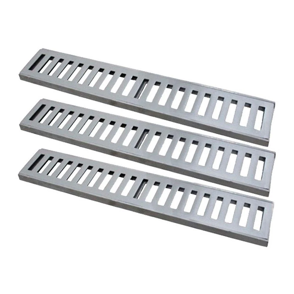 Kit 3 Ralo Grelha Linear com Caixilho em Alumínio Polido e Carga de 500KG - GDA Industria