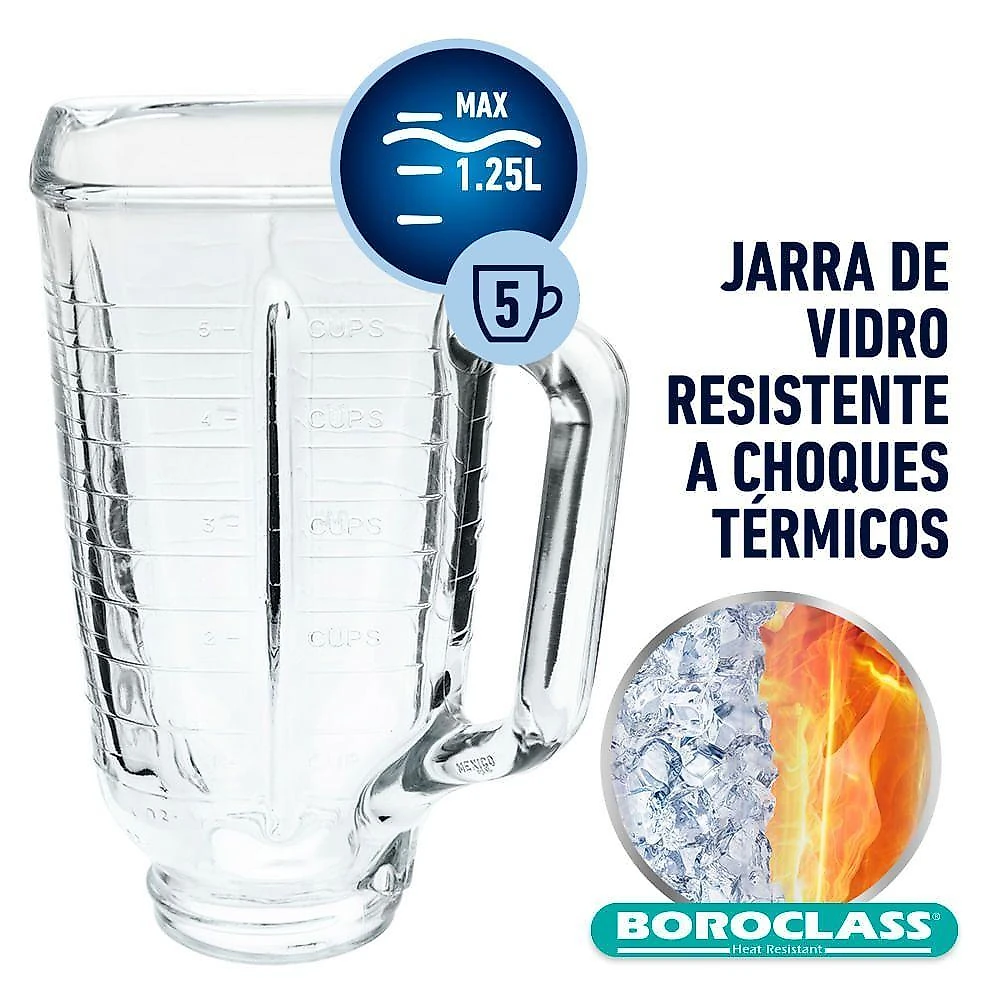 Liquidificador Oster New Osterizer Clássico Vermelho 1,25L 110V